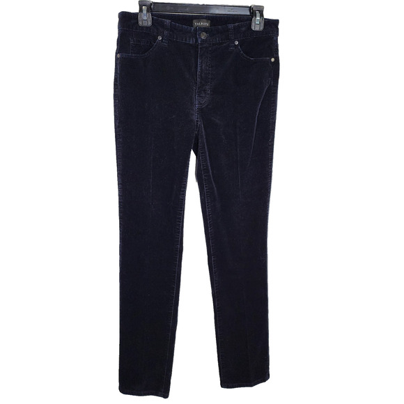 Talbots Pants - Talbots Womens Corduroy Straight Leg Pant Size 4 Mid Rise Stretch Blue Academia